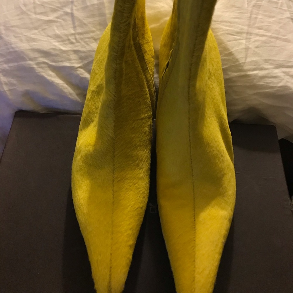 Neon Yellow Ankle Boots